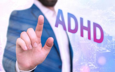 DEHB gösterilen metin işareti. Kavramsal fotoğraf çocuk hiperaktif sorun dikkat ruh sağlığı bozukluğu.