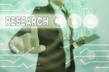 Araştırma gösterilen Not yazma. İş fotoğraf vitrine sistematik soruşturma ve çalışma malzemeleri ve kaynakları.