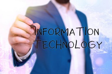 El yazısı Bilgi Teknolojisi. İletiyi Kaydetmek ve Göndermek için Sistemleri kullan anlamına gelen kavram.