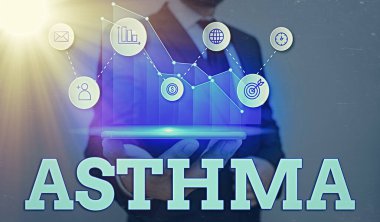 El yazısı astımı var. Kavram derken, akciğerlerin bronşlarında spazmlarla işaretlenmiş solunum durumu..