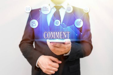 El yazısı metin yorum. Sözlü yazılı açıklama görüş iletişim tepki ifade anlam kavramı.