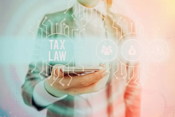 Koncepcionális kézírás az adótörvényről. Üzleti fotó, amely bemutatja az ingatlan értékének vagy ügyleteinek kormányzati értékelését. — Stock Fotó