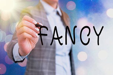 Kelime yazma metni Fancy. Hoşlanma ya da çekim hissi için iş konsepti yüzeysel ya da geçicidir..