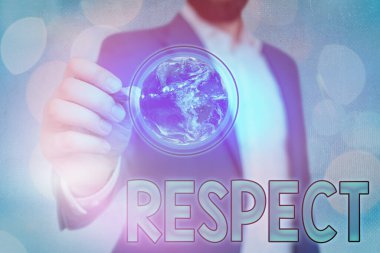 El yazısı metni Saygı. Kavram, NASA tarafından desteklenen biri veya bir şeye derin bir hayranlık duymaktır..