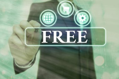 Writing note showing Free. Business photo showcasing Enjoying demonstratingal rights and liberty Not under any control and power.