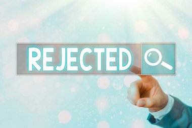 Reddedildi gösterilen Not yazma. İş fotoğraf vitrine kabul etmek yetersiz kabul edilemez veya hatalı çöp görevden.