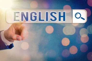 İngilizce gösterilen Not yazma. İngiltere'ye dil kültür İngiliz Edebiyatı sınıf gösterilen bagli vitrine iş fotoğraf.