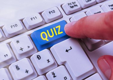 El yazısı metin Quiz. Öğrencilere bilgi sınavı Test verilen kavram anlamı kısa gayri resmi test.