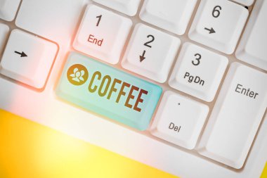 Handwriting text Coffee. Concept meaning hot drink made from the roasted and ground seeds of a tropical shrub.
