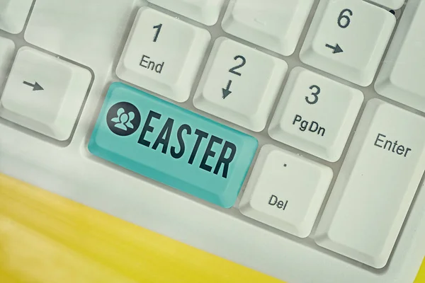 Handwriting text Easter. Concept meaning the most important and oldest festival of the Christian Church.