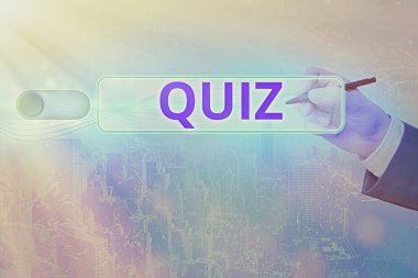 Gösterilen metin işaret Quiz. Kavramsal fotoğraf kısa gayri resmi test öğrencilere bilgi sınavı Test verilen.