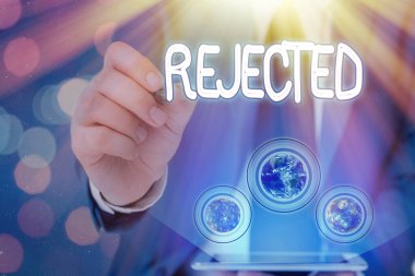 Kelime yazma metni reddedildi. Bu imajın unsurlarının Nasa tarafından desteklendiği kabul edilemez ya da hatalı olduğu gerekçesiyle işten çıkarma konsepti.