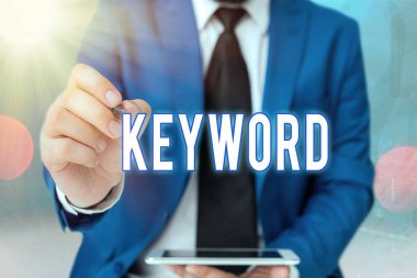 Kelime yazma metni anahtar kelime. Büyük öneme sahip bir kod kavramının anahtarı olan kelime için iş kavramı.