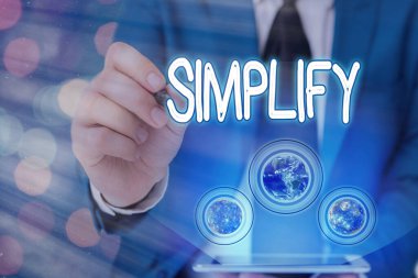 Kelime yazma metni basitleştir. Nasa tarafından desteklenen bu görüntünün elementlerini daha basit ya da daha kolay yapılabilir ya da anlaşılabilir hale getirmek için iş kavramı.