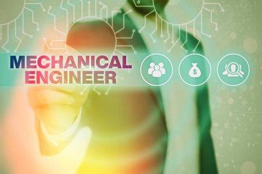 El yazısı, makine mühendisi. Makine Sistemi Uygulamalı Mühendislik Disiplini anlamına gelen kavram.