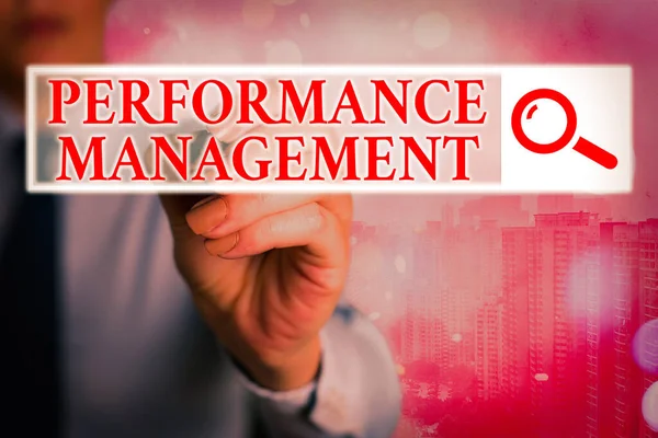 Word writing text Performance Management. Business concept for Improve Employee Effectiveness overall Contribution.