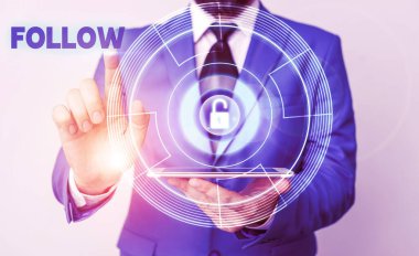 El yazısı. Takip et. Bir şeyin zaman, mekan ya da dizinin parçası olarak peşine düşmek anlamında kavram.