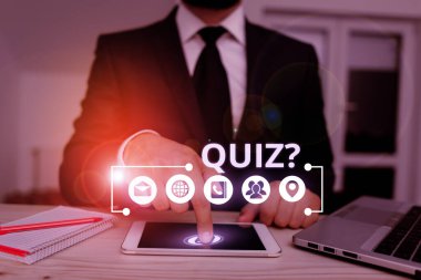 Kelime yazma metin Quiz Soru. Bireyler veya takımlar arasındaki rekabet olarak bilgi testi için iş kavramı.