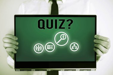 Sınav Sorusu gösteren kavramsal el yazısı. Bireyler veya takımlar arasındaki rekabet olarak bilgi İş fotoğraf metin testi.