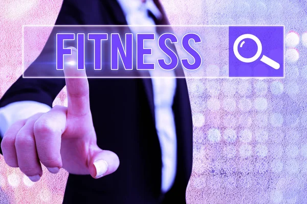 Sms 'je met fitness. Conceptuele foto van de gezondheidstoestand en het welzijn en het prestatievermogen. — Stockfoto