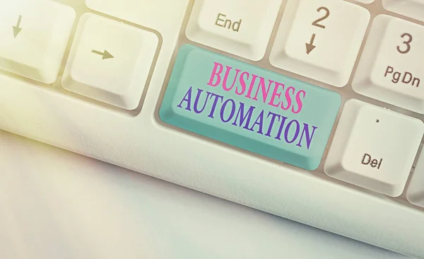 Εννοιολογική γραφή χέρι δείχνει Business Automation. Business photo text για Digital Transformation Streamlined για την απλότητα. — Φωτογραφία Αρχείου