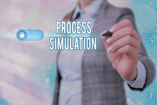 Note d'écriture montrant la simulation de processus. Photo d'affaires présentant la représentation technique Fabrication Étude d'un système . — Photo