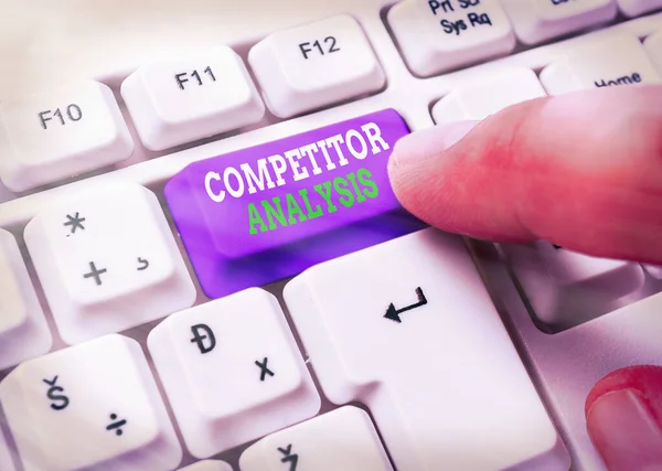 Word writing text Competitor Analysis. Business concept for Determine the Strength Weakness of Competitive Market.