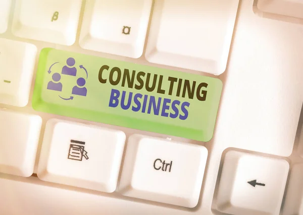 Text sign showing Consulting Business. Conceptual photo Consultancy Firm Experts give Professional Advice.