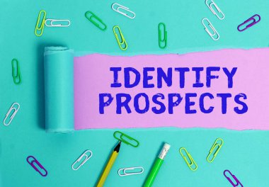 El yazısı metni Prospects tanımla. Konsept: Muhtemel müşteri için ideal donörler.