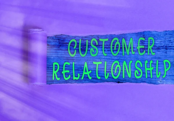 Nota di scrittura che mostra la relazione con il cliente. Business photo showcase Offerta e interazione tra azienda e consumatori . — Foto Stock