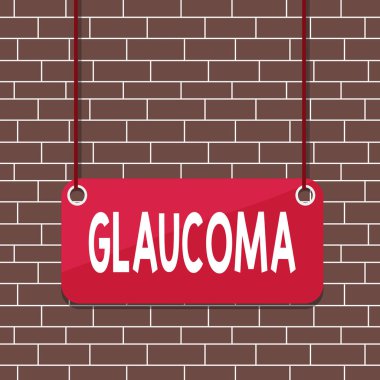 Glaukoma belirtileri var. Optik sinir görme kaybı ile sonuçlanan kavramsal fotoğraf göz hastalıkları. İp paneli dikdörtgenine eklenmiş renk tablosu boş yüzey.