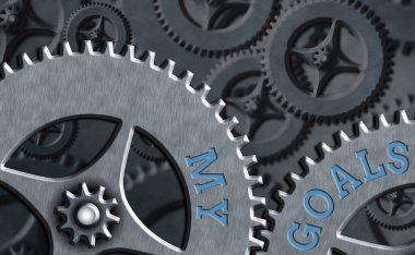 Kelime yazma Hedeflerim metni. Gelecek için iş kavramı veya istenen sonuç, bir gösterinin gerçekleştirmek için taahhüt ettiği.