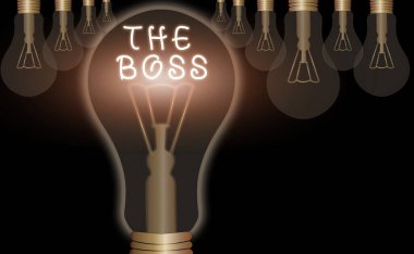 Patronu gösteren bir not yazıyorum. Organizasyonda kimin kontrolü veya otoritesi olduğunu gösteren bir iş fotoğrafı.