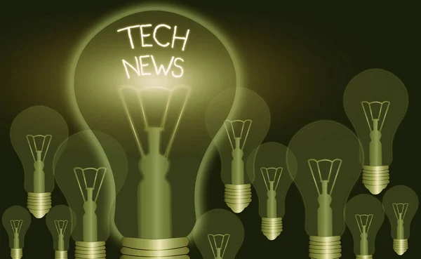 Nota de Escritura que muestra Tech News. Foto de negocios mostrando información reciente o notable sobre la tecnología . — Foto de Stock
