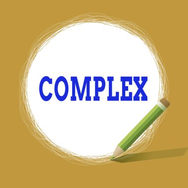 Kavramsal el yazısı kompleksi gösteriyor. İş fotoğrafında, tamamen ya da kısmen bastırılmış dairesel çizgilerin Kalem Beyaz Düz Çember kullanılarak karalanması gibi önemli fikirler sergileniyor..