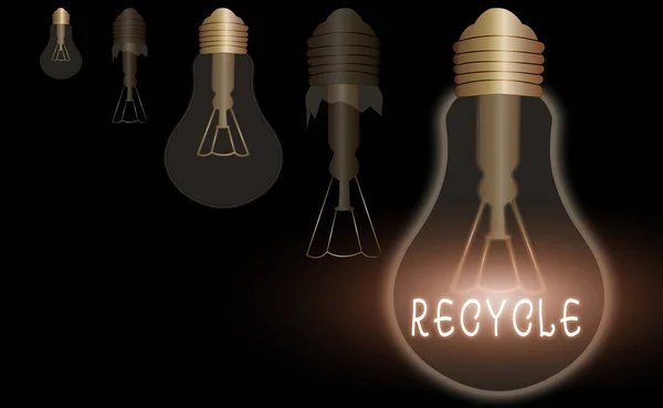 Signo de texto que muestra Reciclar. Foto conceptual ocess de convertir materiales de desecho en nuevos materiales y objetos . — Foto de Stock