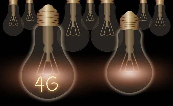 Nota di scrittura che mostra 4G. Business photo showcase Standard di comunicazione mobile Connessione internet wireless ad alta velocità . — Foto Stock