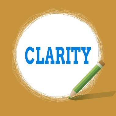 Berraklığı gösteren kavramsal el yazısı. İş fotoğrafı gösterimi anlaşılabilir anlaşılabilir net fikirler dairesel çizgilerin hassas karalaması Kalem Beyaz Katı Çember kullanarak.