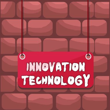 El yazısı yazıları Yenilik Teknolojisi. Yeni Teknik ya da Bilimsel Doğanın Yöntemi anlamına gelen kavram: Renk arkaplan tablosu sicim paneli dikdörtgeni boş yüzey.