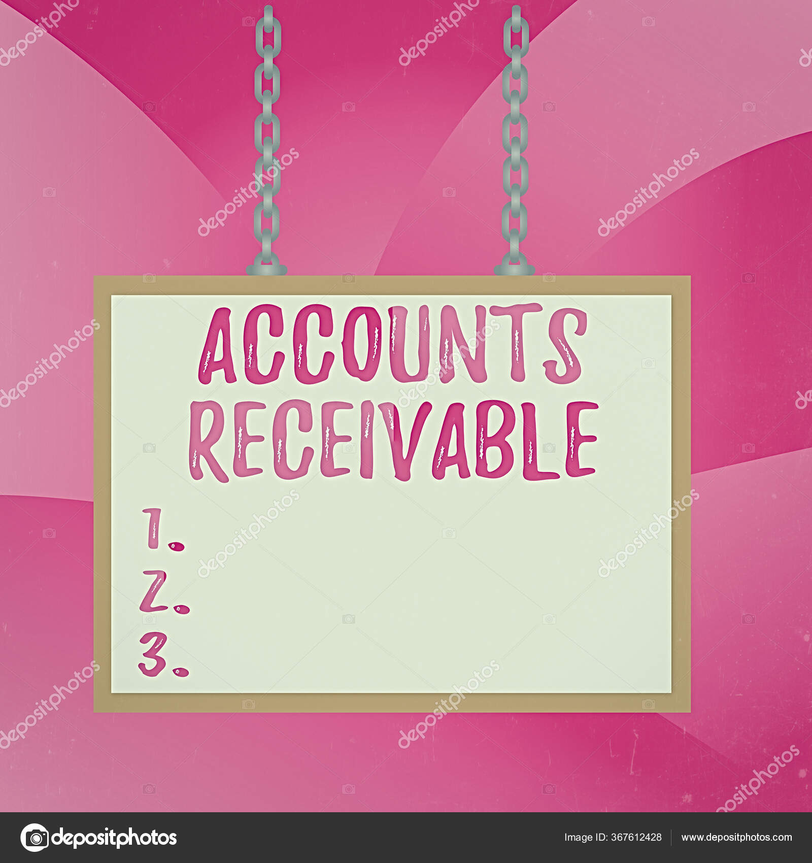 Handwriting text Accounts Receivable. Concept meaning Legal Claim of  Payment Money Owed to by Debtors Whiteboard rectangle frame empty space  attached surface chain blank panel. — Stock Photo © artursz #367612428, image size:1600x1700