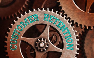 Kelime yazma müşteri hizmetleri. Sadık müşterileri elde tutmak için iş konsepti.