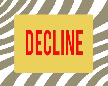 Reddedildiğini gösteren not yazılıyor. İş fotoğrafı gösterimi daha az küçülmeye Kibarca reddi reddet Hayır Yatay Dikdörtgen Şekil ile Bükülmüş Köşe Şekli.