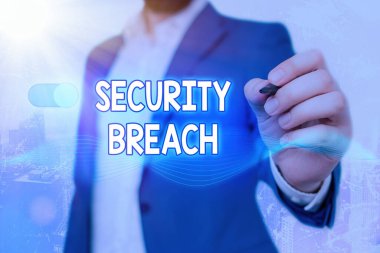 Kelime yazma Güvenlik İhlali. Yetkisiz veri erişimiyle sonuçlanan olay için iş kavramı.