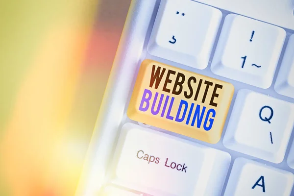 Word writing text Website Building. Business concept for tools that typically allow the construction of pages. — Stock Photo, Image