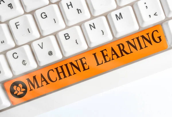 Word writing text Machine Learning. Business concept for give computers the ability to be taught with data.
