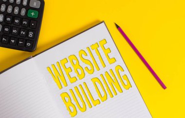 Web sitesi binasını gösteren kavramsal el yazısı. Sayfaların oluşturulmasına izin veren iş fotoğrafı metni araçlarıName.