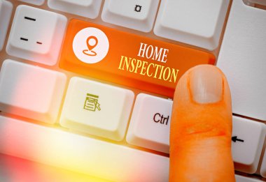 Handwriting text Home Inspection. Concept meaning Examination of the condition of a home related property. clipart