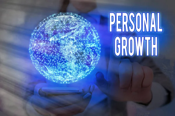 El yazısı metni Kişisel Büyüme. Kavram, becerilerinizi geliştirin demek. NASA tarafından desteklenen bu görüntünün yeni elementlerini öğrenin..