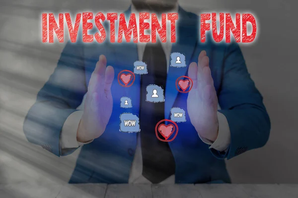 Text sign showing Investment Fund. Conceptual photo A supply of capital belonging to numerous investors.