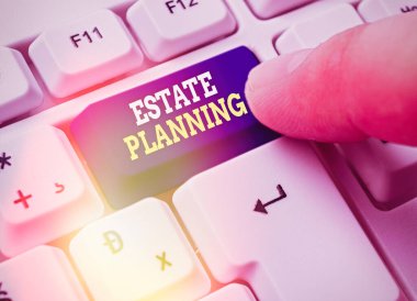 Mülk Planlama 'yı gösteren metin işareti. Kavramsal fotoğraf. Yönetim ve imha. Bireyler malikanedir..